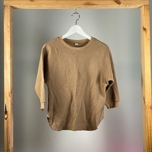 UNIQLO waffle knit top